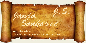 Janja Sanković vizit kartica